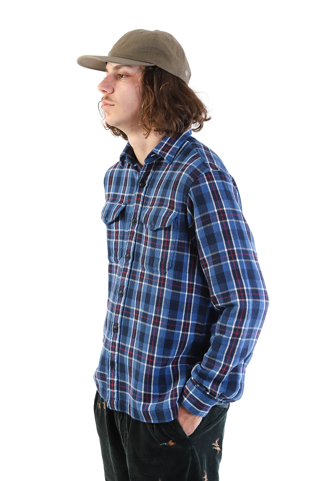 Polo ralph lauren Classic fit flannel workshirt Plaid blue/multi - ...