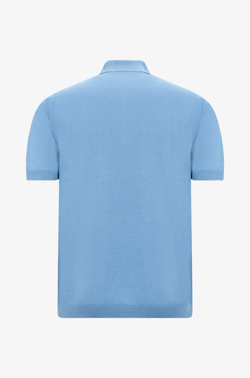 Polo à manches courtes en maille de soie et coton