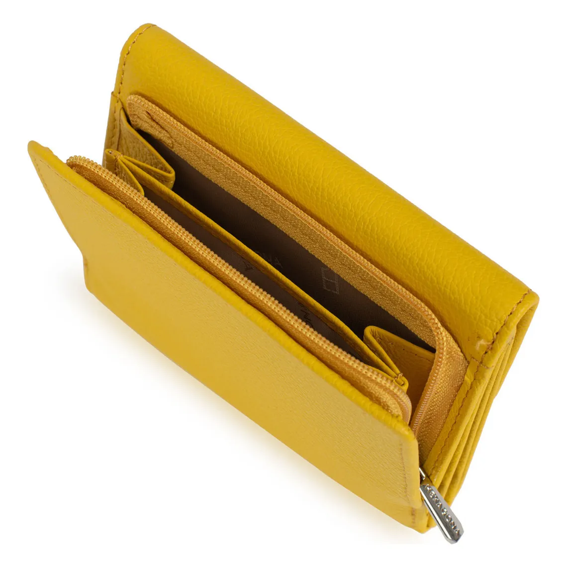 Portefeuille Cuir CONFORT Jaune Lia | 3 Suisses