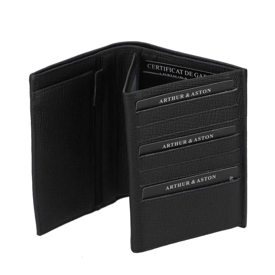 Portefeuille noir en cuir Arthur & Aston - Portefeuille & Porte cartes Homme sur MenCorner