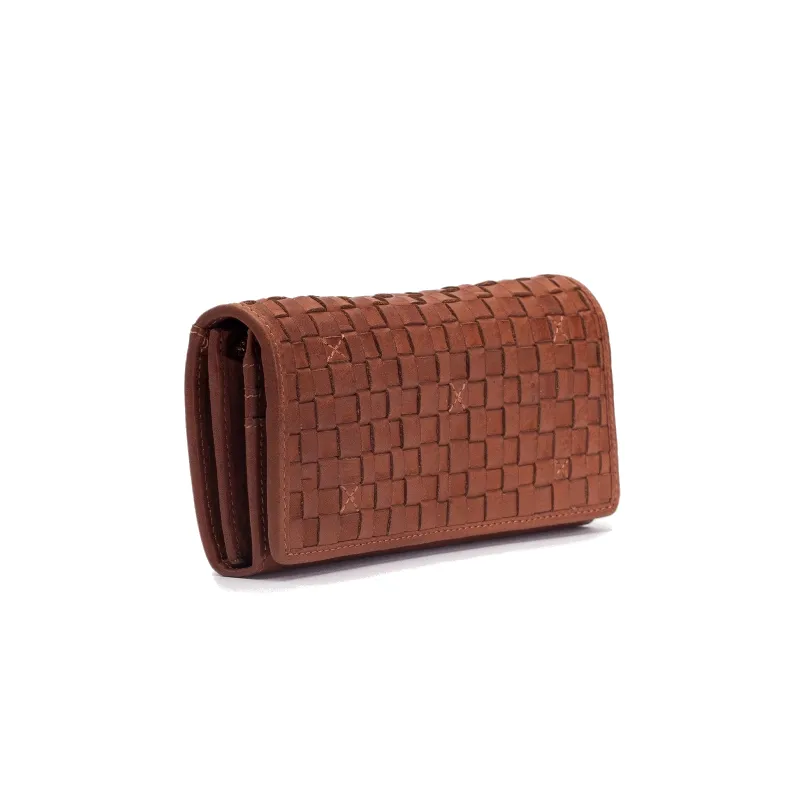 Portefeuille Rabat Cuir Tressé BIBA - LE 133 CANNES