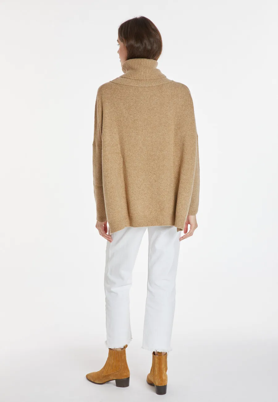 Pull col roulé laine et cachemire - Clara