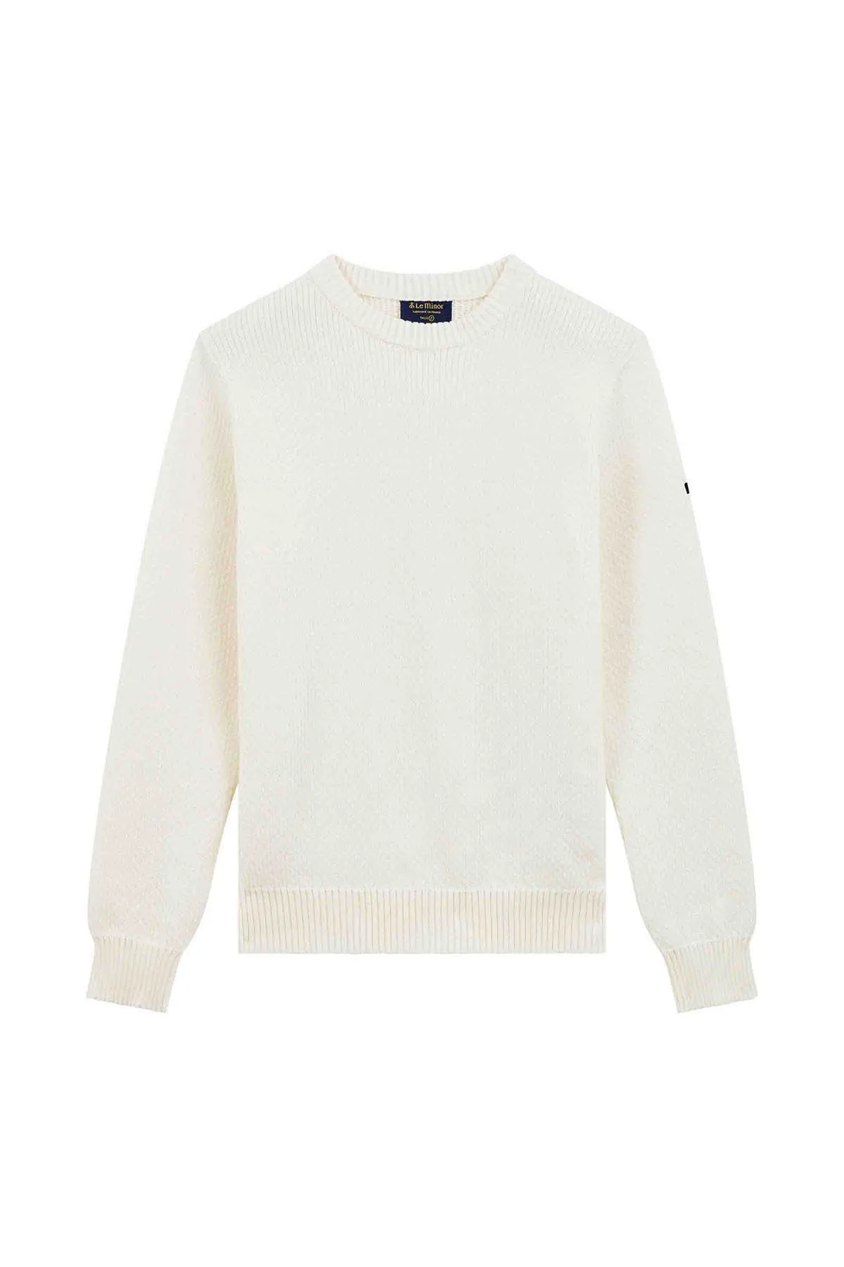 Pull Norvégien col rond écru pour Femme