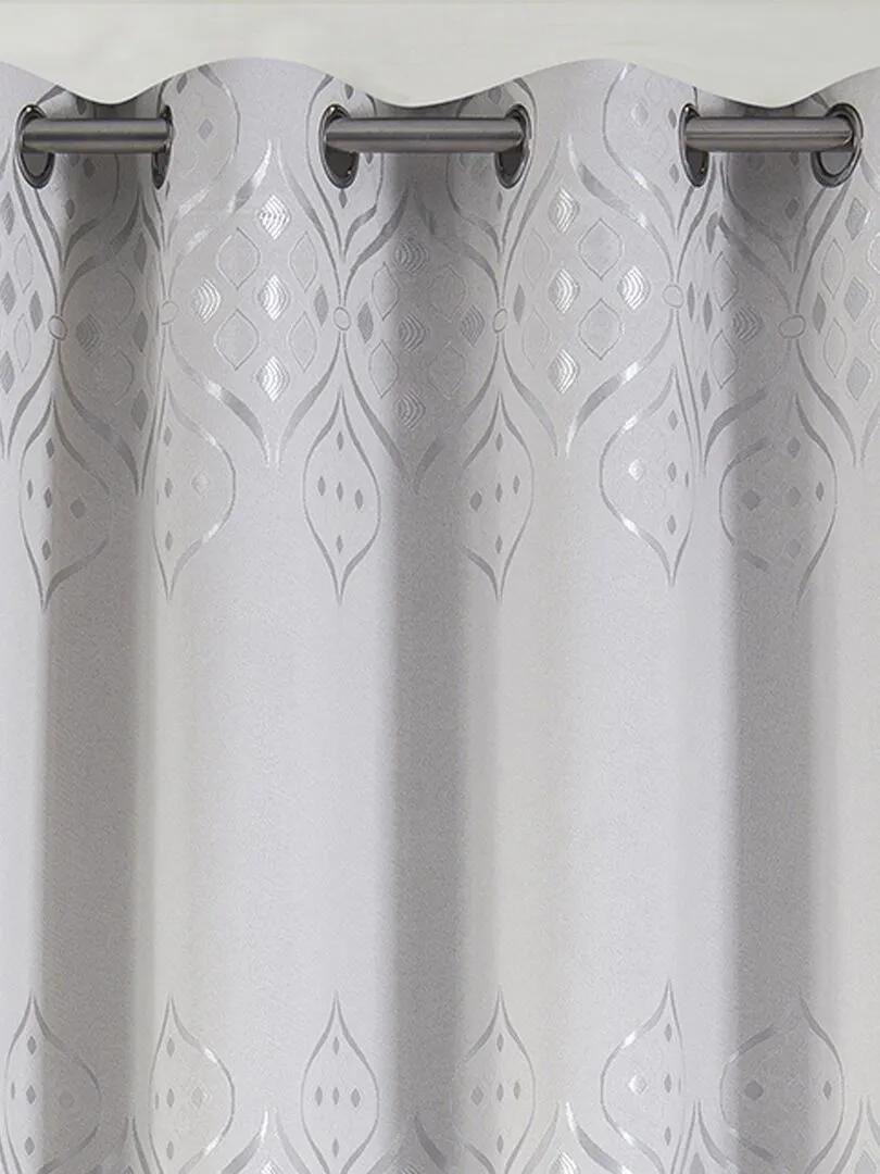 Rideau obscurcissant à motifs brillants - Ecru