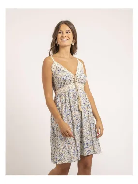 Robe courte motifs IBASS - Bleu marine