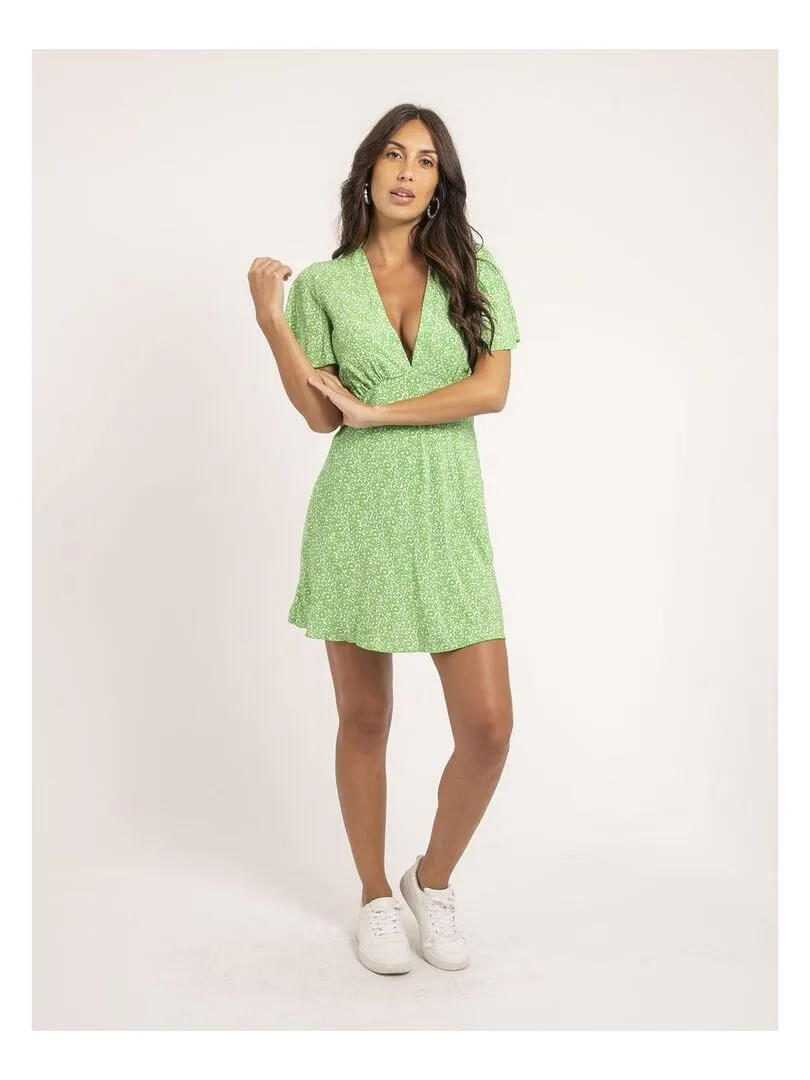 Robe courte motifs IKETA - Vert