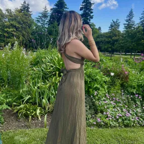 Robe croisé YELENA kaki