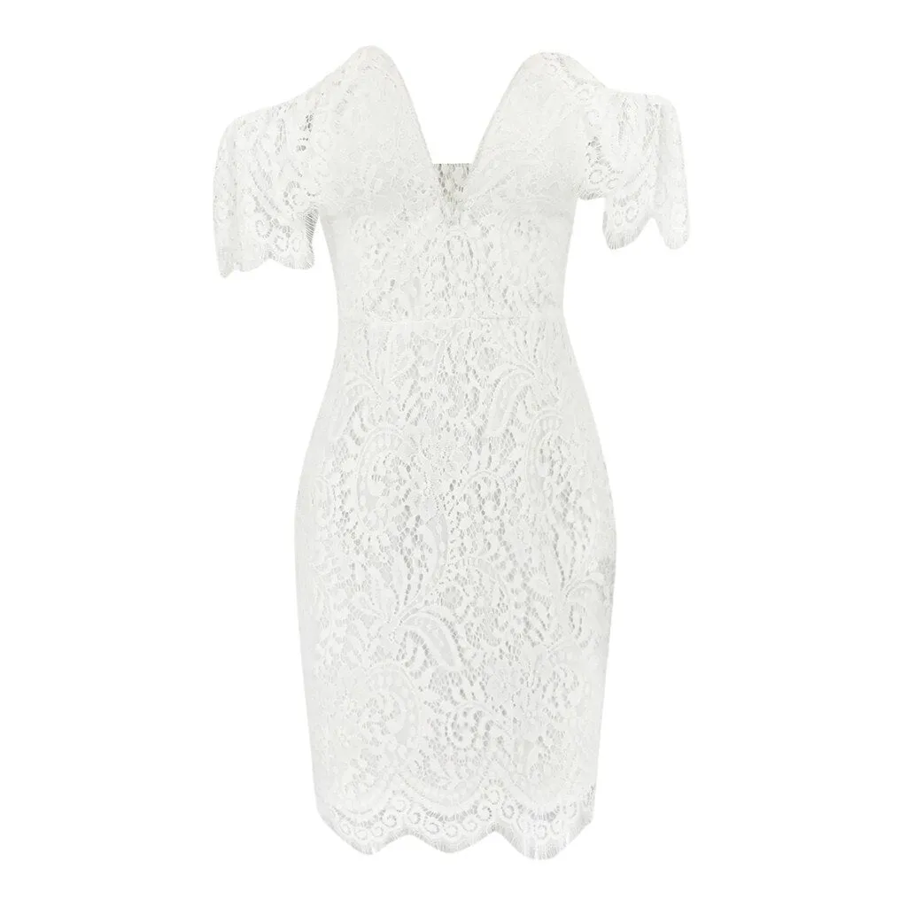 Robe Dentelle Fente