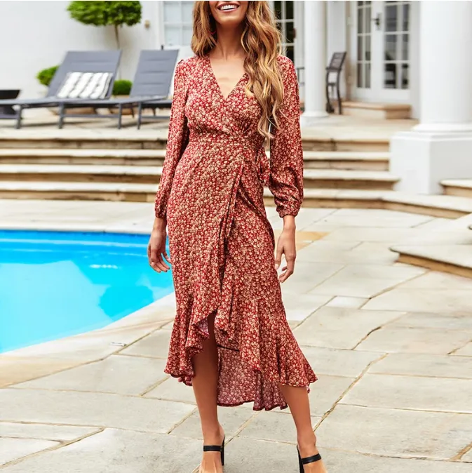 Robe Fleurie Femme Ronde Portefeuille