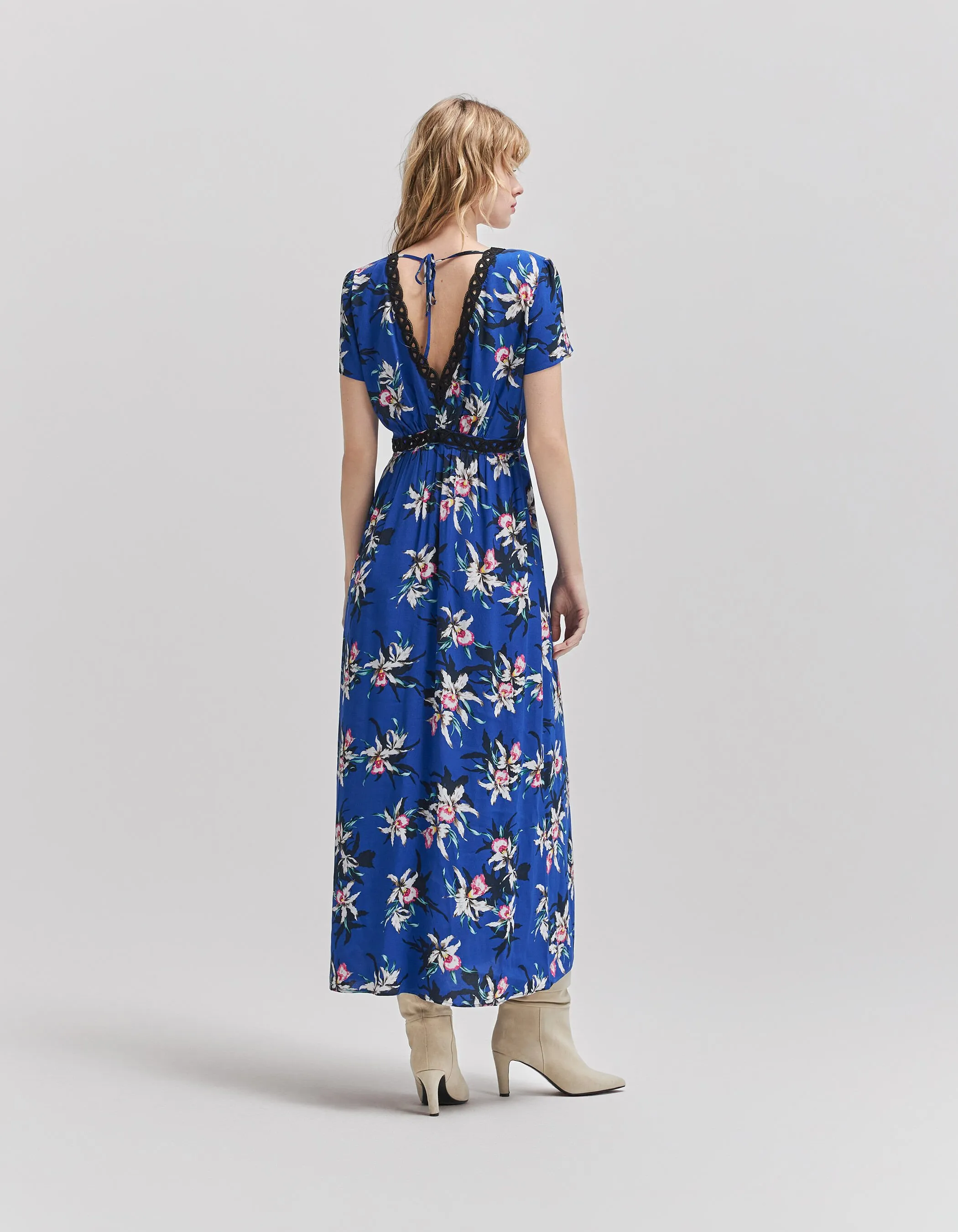 Robe longue LENZING™ ECOVERO™ fleurs de paradis Femme