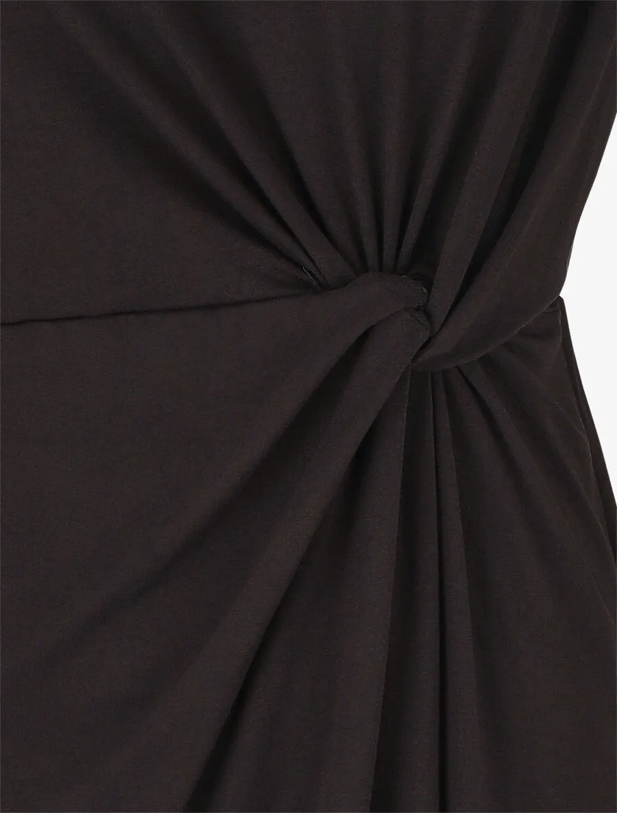 Robe mi-longue à noeud - Noir