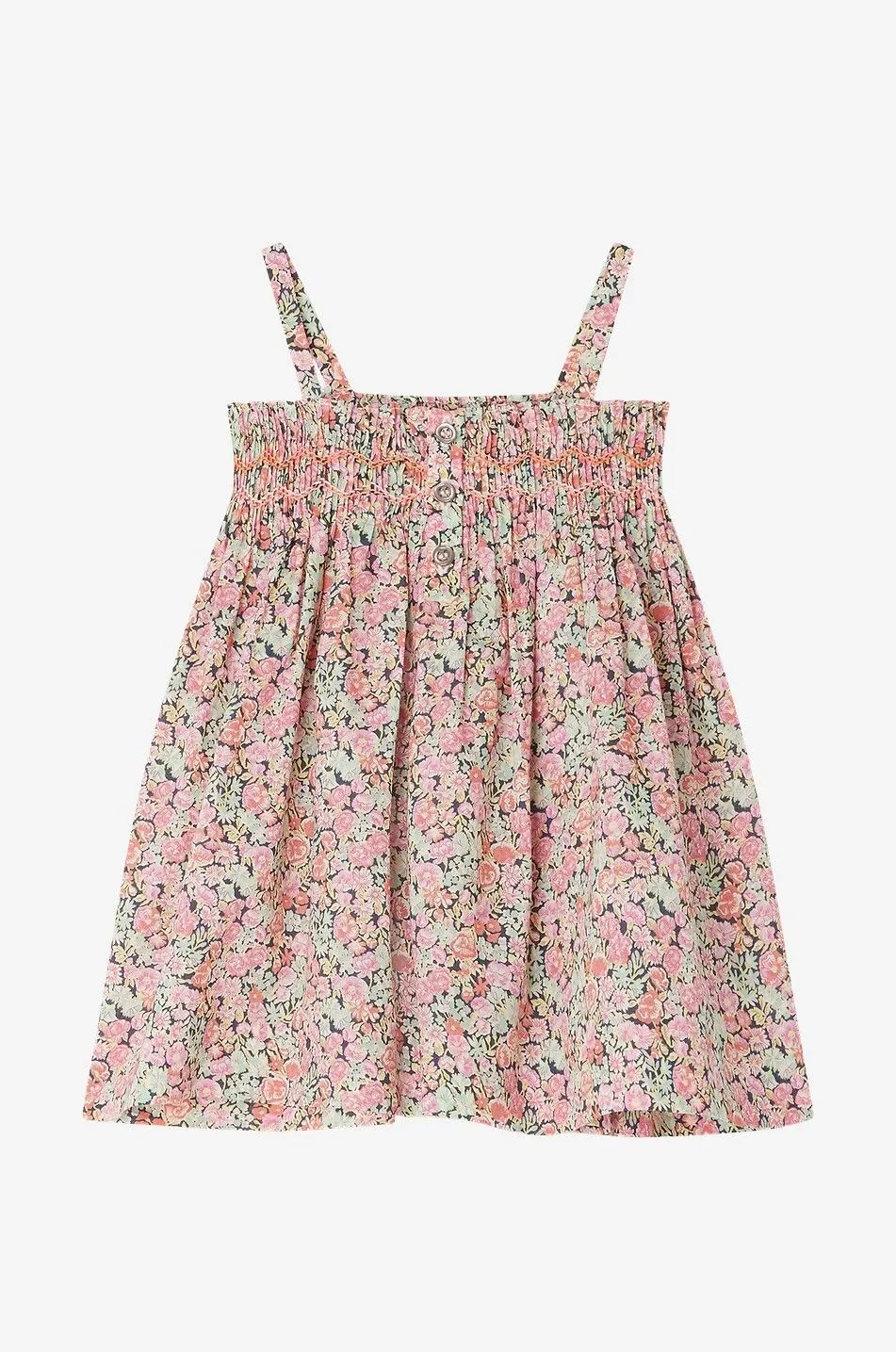 Robe à bretelles en coton fleuri bébé Fabricia