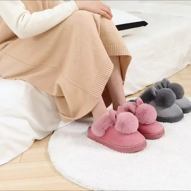Romy - Chaussons Femme Antidérapants Imprimé Fourrure
