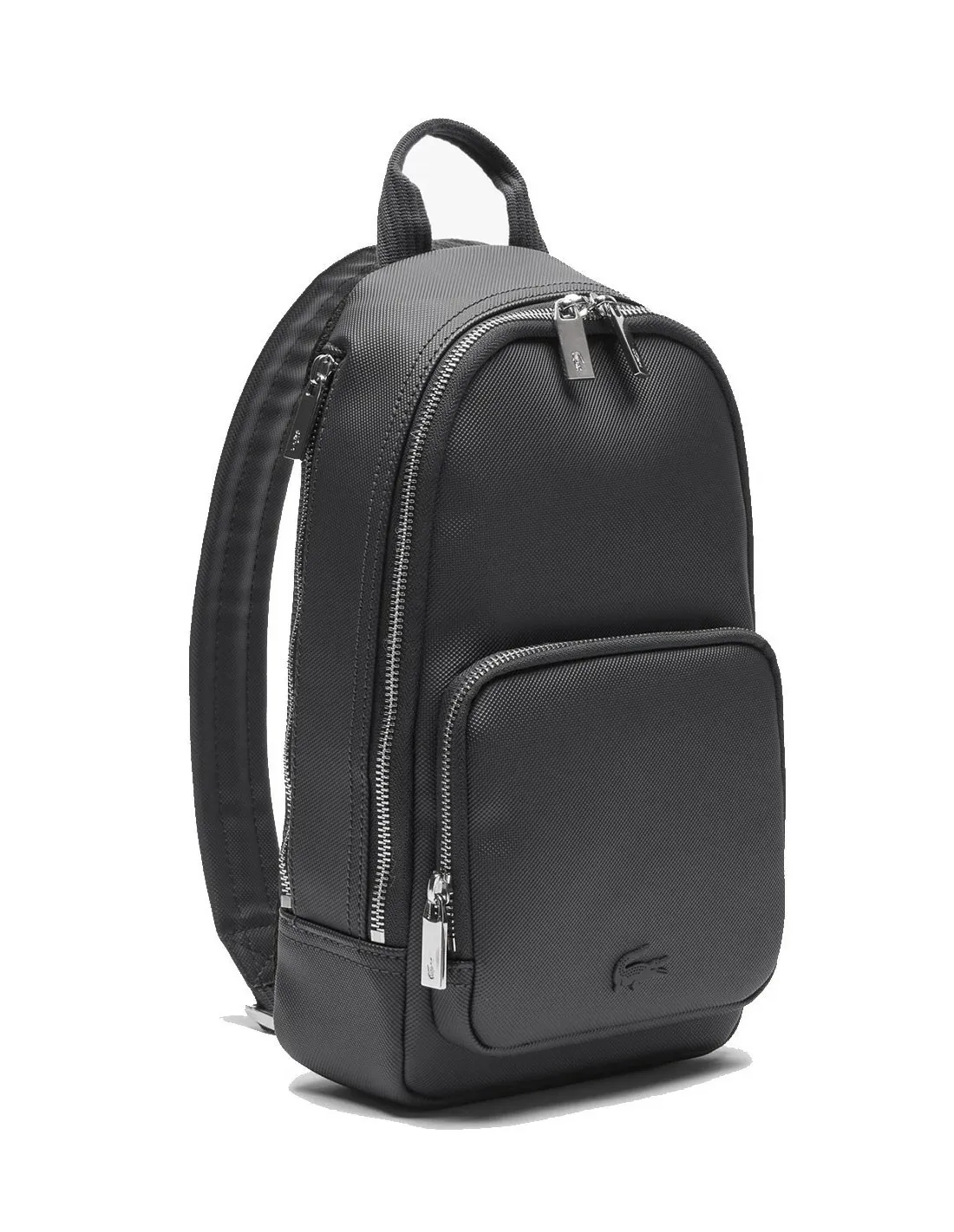 Sacoche croisé Lacoste ref 50372 000 Noir 18*32*11 cm