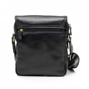 Sacoche homme en cuir gras KATANA noir | Planetebag.com