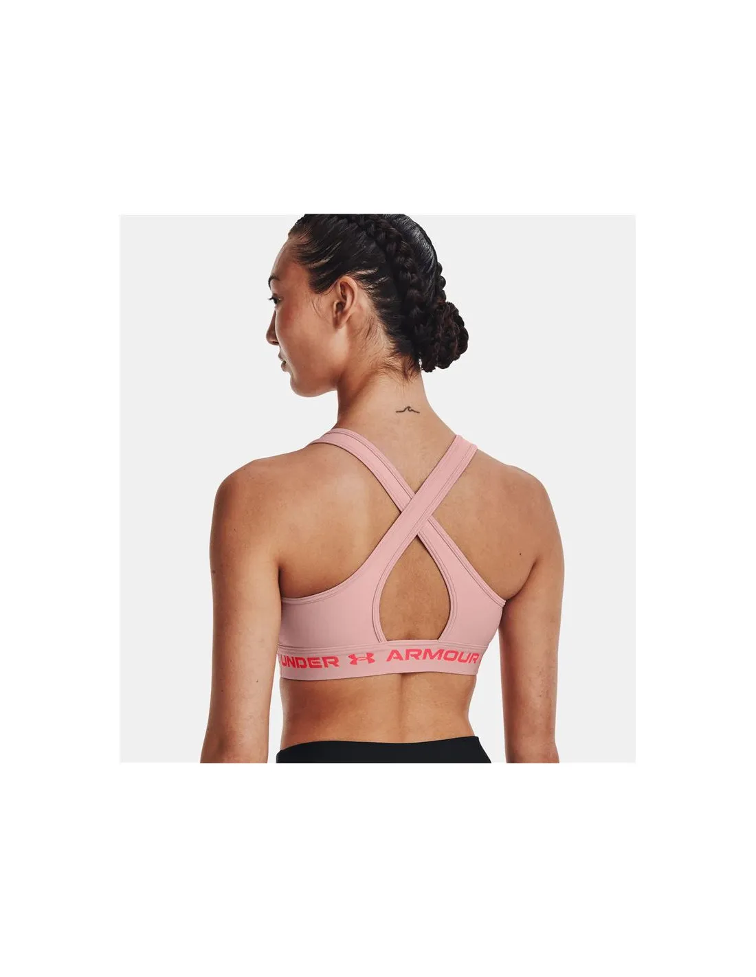 Soutien-gorge de sport Under Armour Crossback Mid Hthr Pink