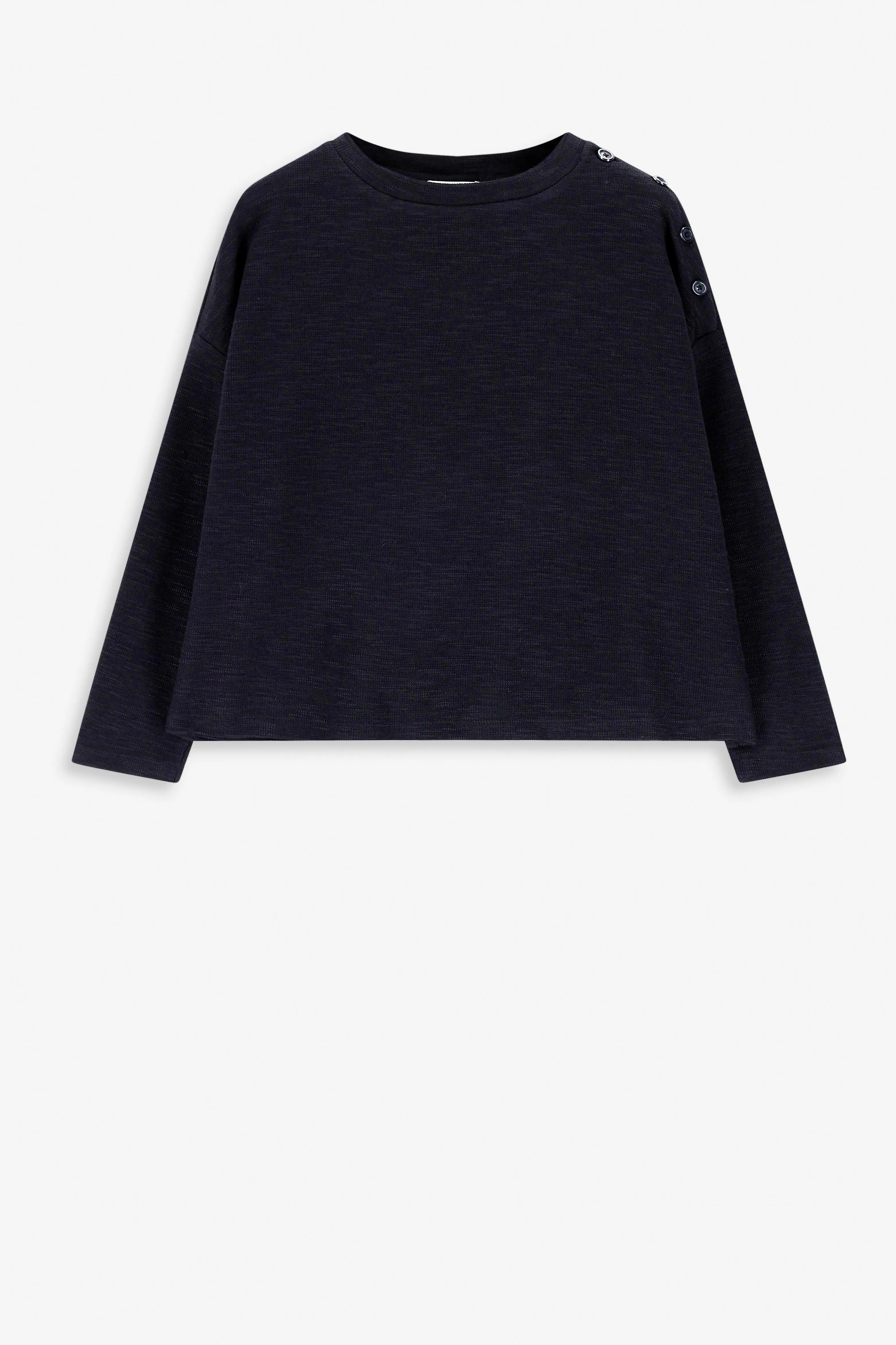 T-shirt avec détail noué - noir