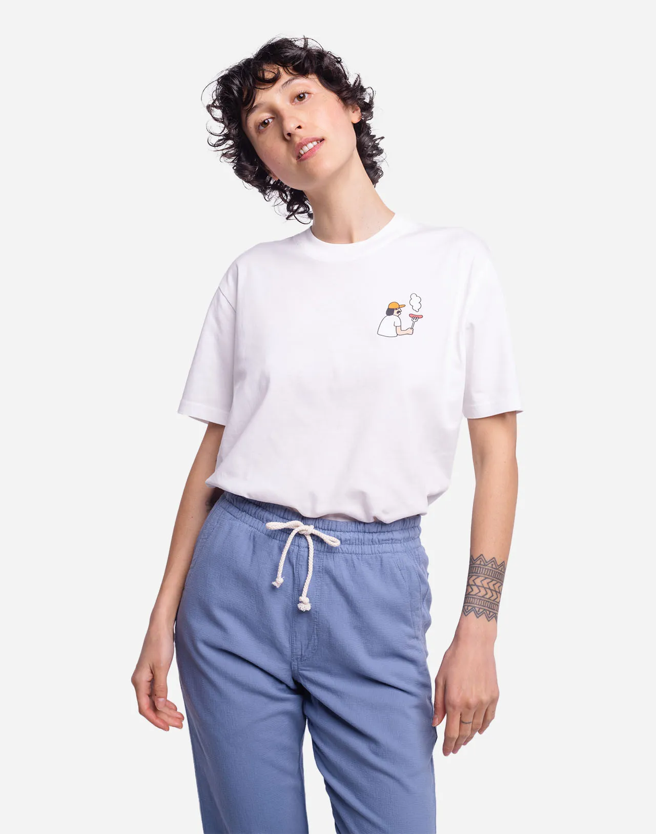 T-shirt BBQ écru Taille L Couleurs Écru