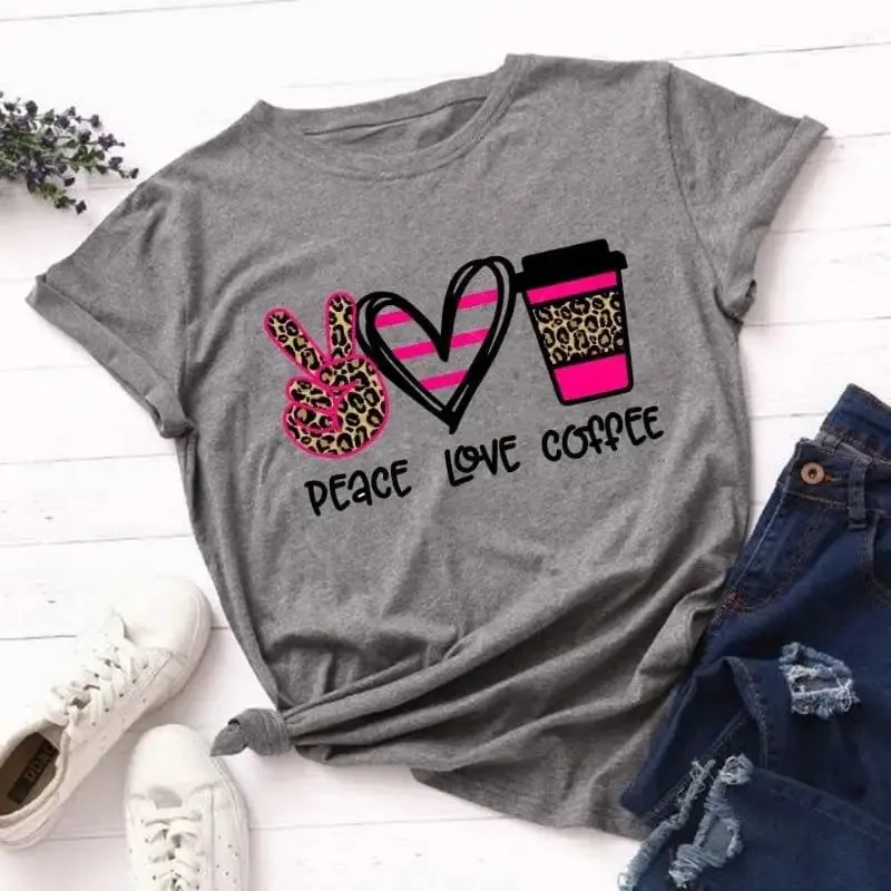 T-Shirt Léopard Peace Love
