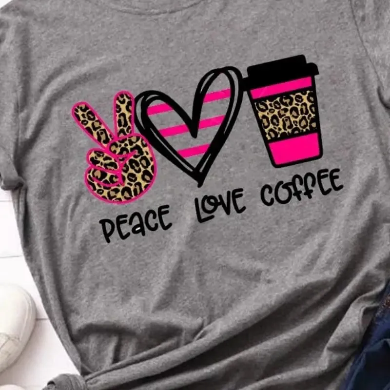 T-Shirt Léopard Peace Love