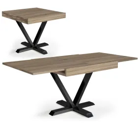 Table Basse Design Rétractable Effet Chêne Clair WELL | 3 Suisses