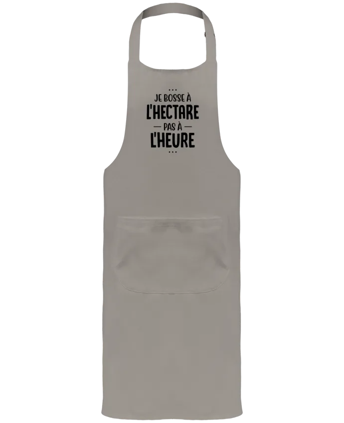 Tablier avec poches Je bosse à l'hectare agriculteur par Original t-shirt
