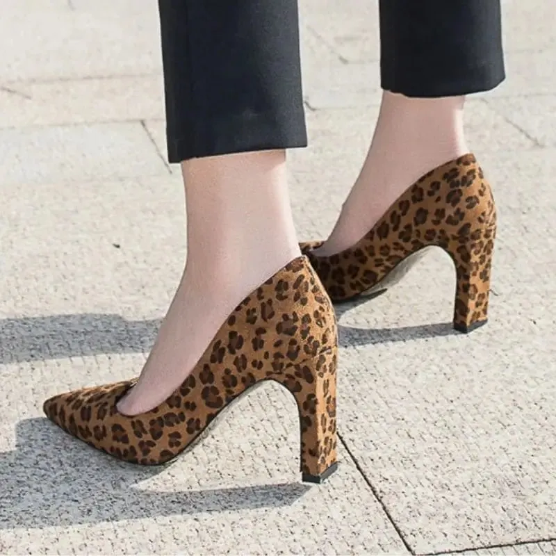 Talons hauts léopard