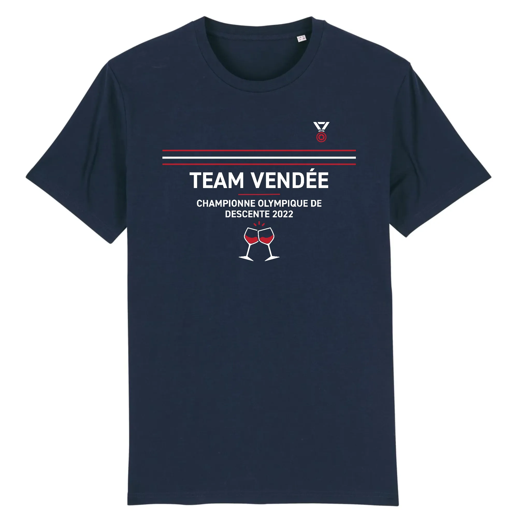 Team Vendée Championne olympique de descente - T-shirt Coton bio - imprimé FR