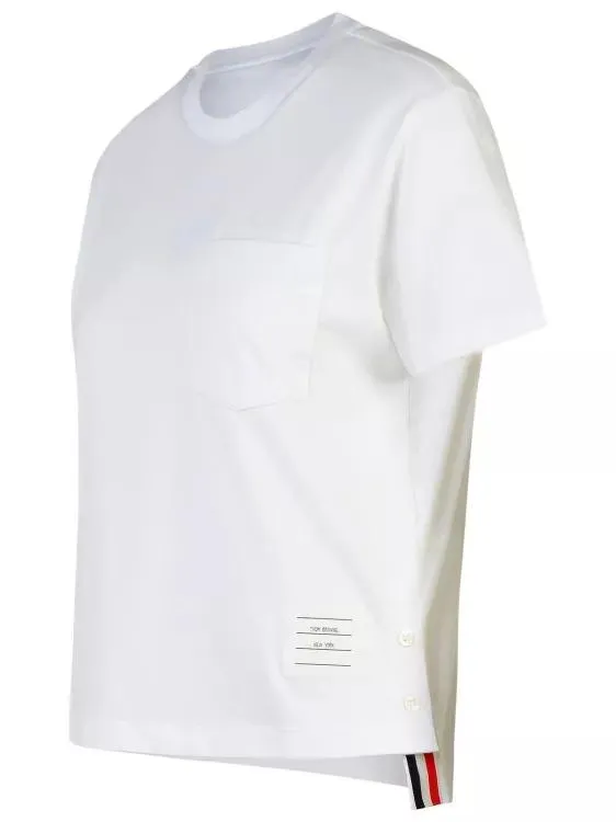 Thom Browne White Cotton T-Shirt White