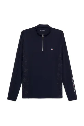 Tommy Hilfiger Equestrian Haut d'entraînement à manches longues à quart de zip Wellington