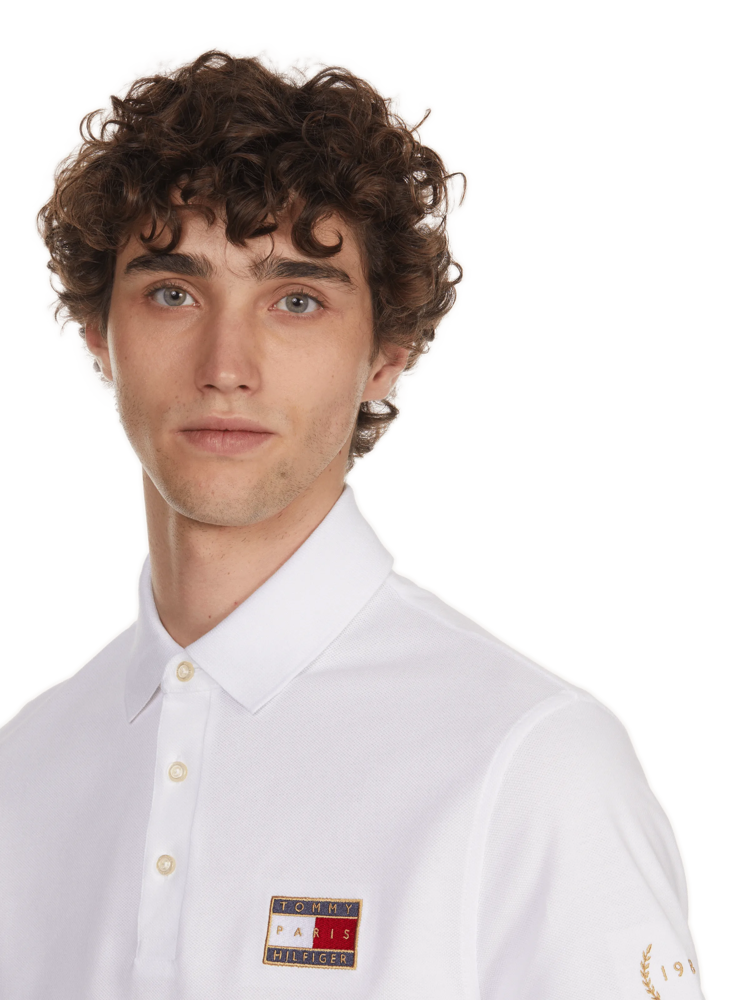 TOMMY HILFIGER  T-shirt en coton  - Blanc