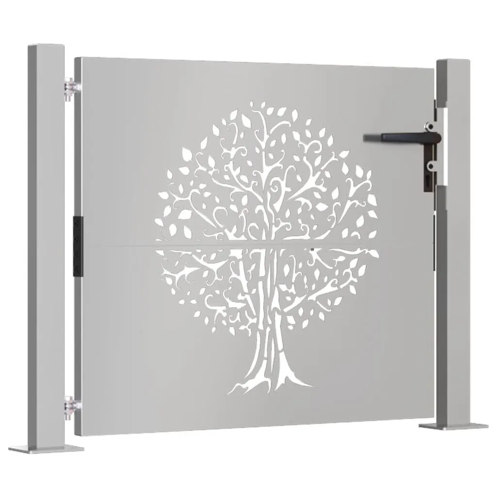 vidaXL Portail de jardin 105x105 cm acier corten conception de l'arbre | vidaxl-fr