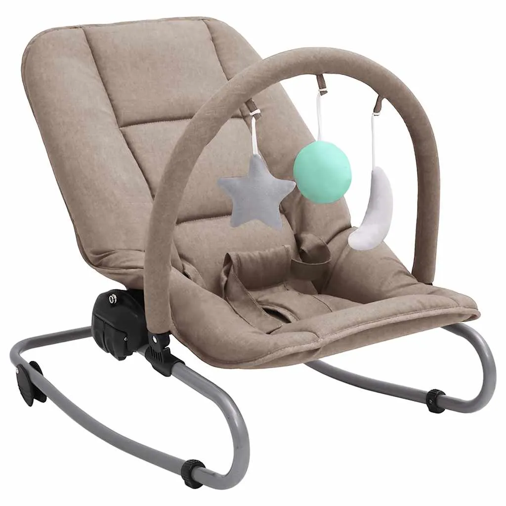 vidaXL Transat pour bébé Taupe Acier | vidaxl-fr